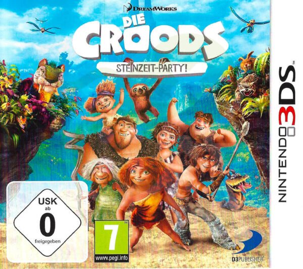 Die Croods Steinzeit Party Front Cover Nintendo 3DS spiel gebraucht spieleundkonsolen