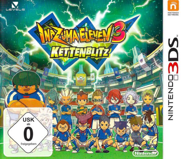 Inazuma Eleven 3 Kettenblitz Front Cover Nintendo 3DS spiel gebraucht spieleundkonsolen