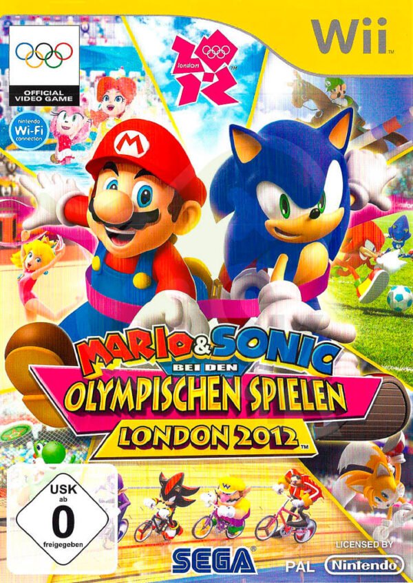 Mario Sonic Olympischen Spielen London 2012 Front Cover spieleundkonsolen Nintendo Wii gebraucht