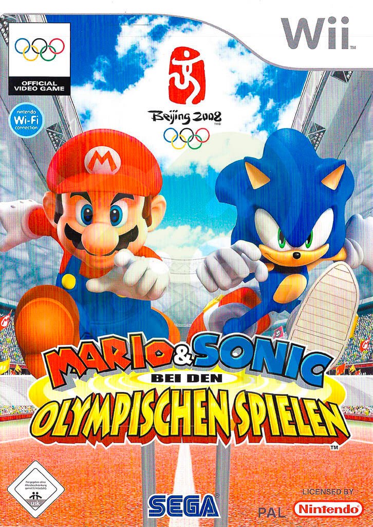 Mario Sonic bei den Olympischen Spielen Front Cover spieleundkonsolen Nintendo Wii gebraucht
