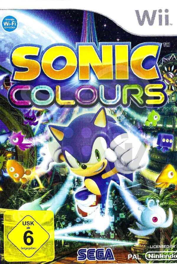 Sonic Colours Front Cover spieleundkonsolen nintendo wii gebraucht