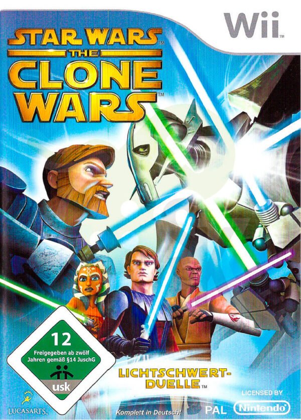 Star Wars the Clone Wars Lichtschwert Duelle Front Cover spieleundkonsolen Nintendo Wii gebraucht