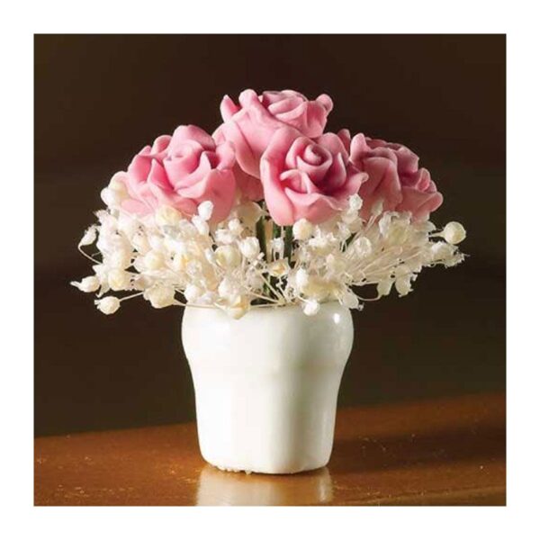 dolls house 4363 pink rosen arrangement vase 1 12 fur puppenhaus