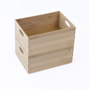 Stapelkiste aus Bambus, 33 x 26 x 15 cm