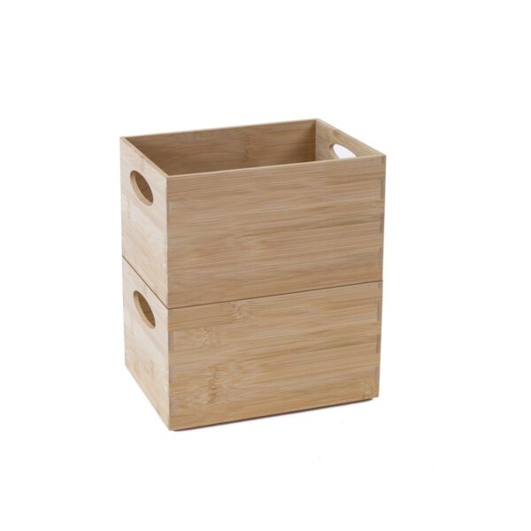 Stapelkiste aus Bambus, 24 x 26 x 15 cm – Bild 3