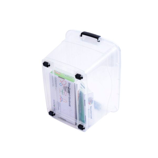 12 x 65 L Aufbewahrungsbox mit Deckel - stapelbar und rollbar – Bild 4