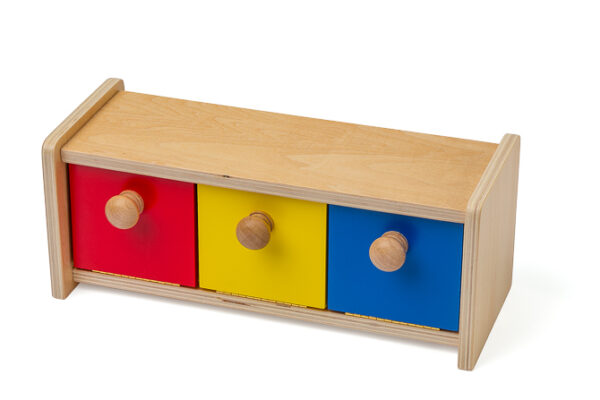Holzkasten mit drei Fächern