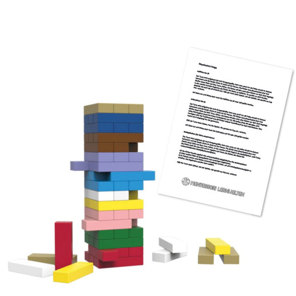 Jenga Stapelspiel - auch zum Kopfrechnen bis 20 und Multiplikation – Bild 2