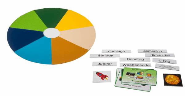 Montessori Wochenkreis mit Legematerial