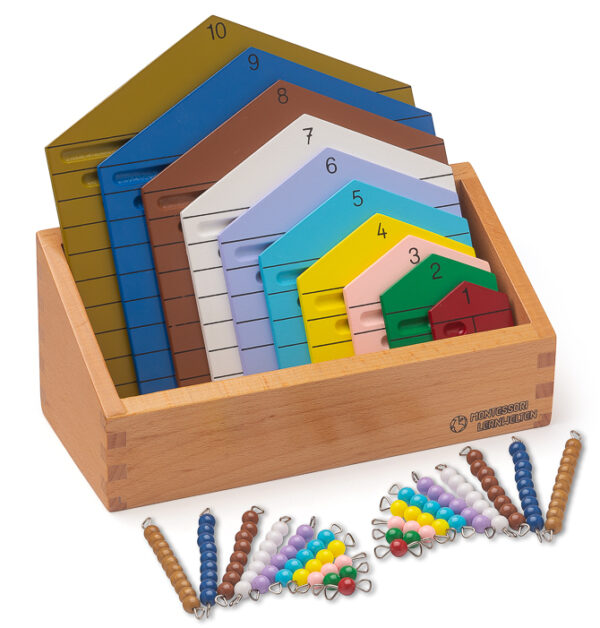 Perlenhäuser mit Perlenstäbchen - Zahlenzerlegung und Addition von 1-10 – Bild 3