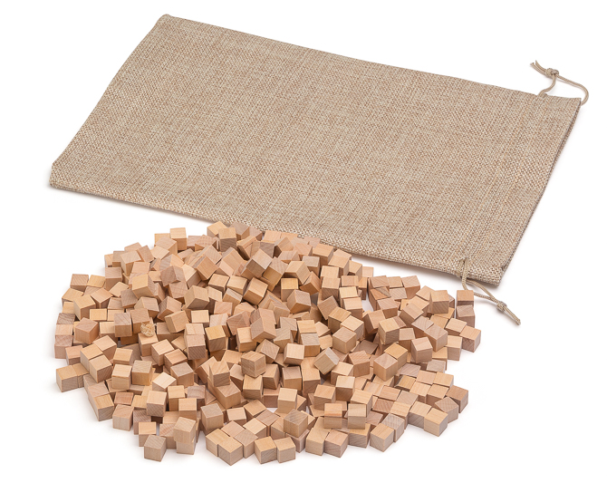 500 Holzwürfel 1x1x1 cm - Bauwürfel kantig - Rohholz 10 webg 219