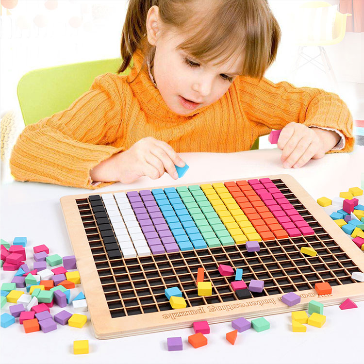 Großes Farbpuzzlebrett mit Mosaiksteinen 9 webg 248