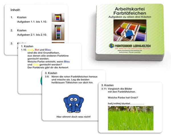 Arbeitskartei Farbtäfelchen