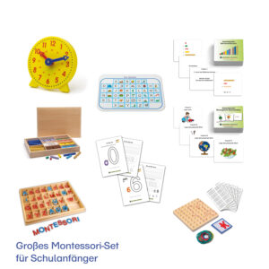 Großes Montessori-Set für Schulanfänger