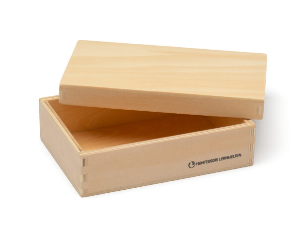 Holzkiste mit Deckel, 13 x 9 x 3,5 cm