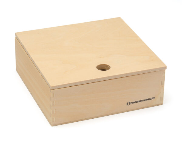 Holzkiste mit Deckel, 15,5 x 15,5 x 5,5 cm