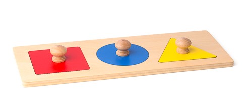 Puzzlebrett mit Quadrat, Kreis und Dreieck 2 webg 572