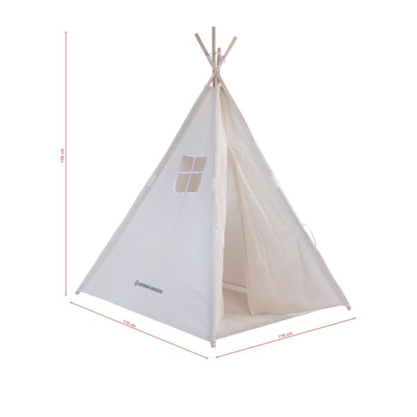 Premium Tipi Kinderzelt - Spielzelt mit gepolsterter Decke – Bild 7