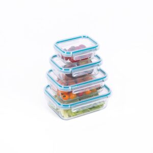 Frischhaltebehälter aus Glas, 4er Set (Frischhaltedosen, Gefrierdosen, wie LOCK & LOCK)