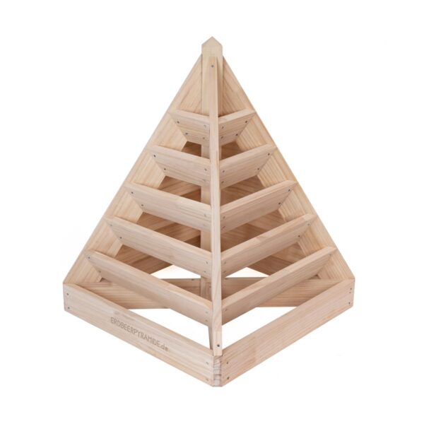 Pflanzpyramide aus Holz - ideal als Kräuterpyramide, Erdbeerpyramide oder Blumenpyramide – Bild 2