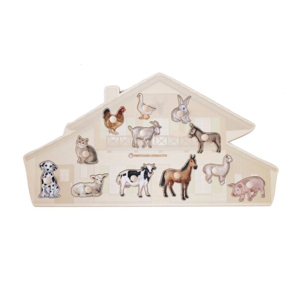 Puzzle Bauernhoftiere aus Holz – Bild 2