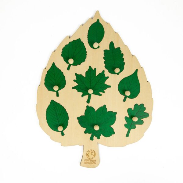 Laubblatt-Puzzle aus Holz – Bild 3