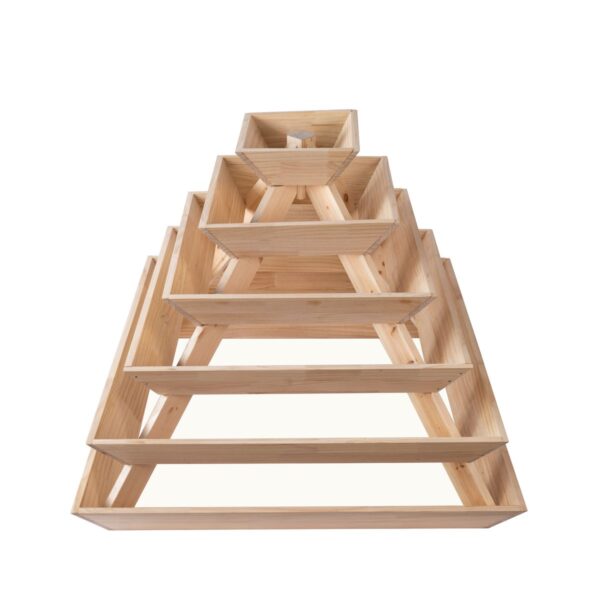 Große Pflanzpyramide aus Holz - ideal als Erdbeerpyramide, Kräuterpyramide oder Blumenpyramide – Bild 3