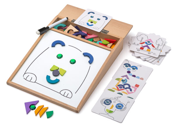Magnetische Zeichentafel mit Figuren