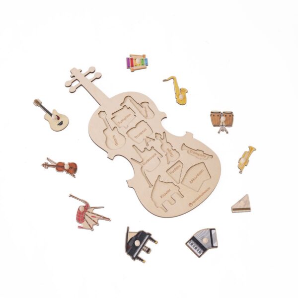 Musikinstrumente-Puzzle aus Holz – Bild 4