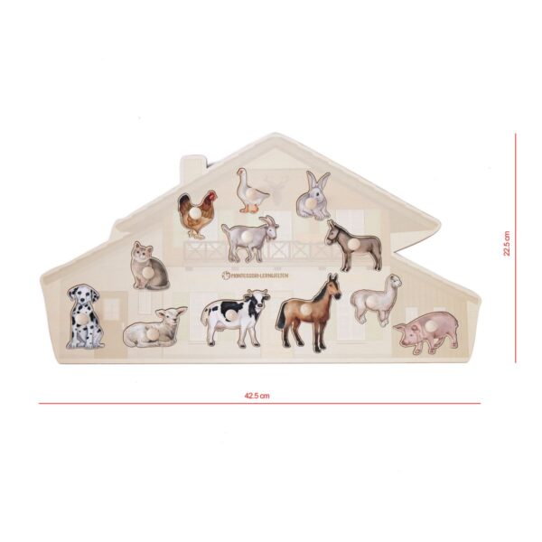 Puzzle Bauernhoftiere aus Holz – Bild 4