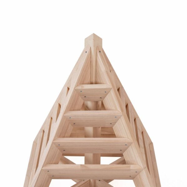 Pflanzpyramide aus Holz - ideal als Kräuterpyramide, Erdbeerpyramide oder Blumenpyramide – Bild 4