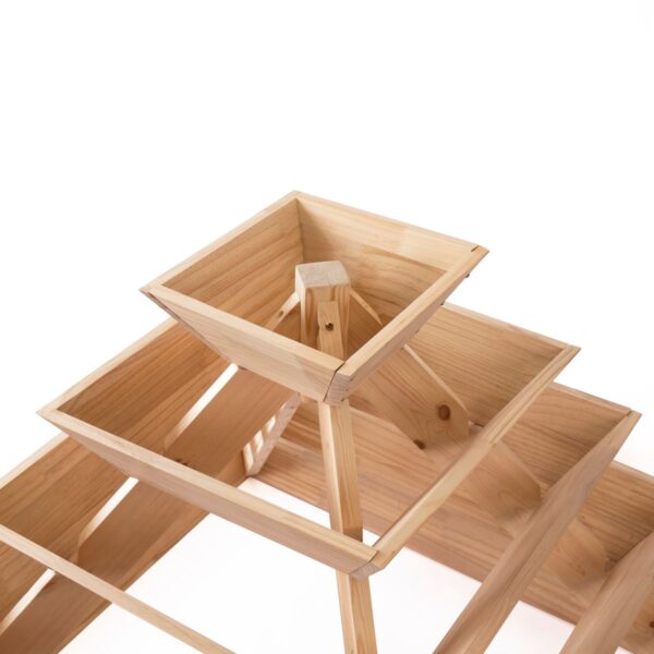 Große Pflanzpyramide aus Holz - ideal als Erdbeerpyramide, Kräuterpyramide oder Blumenpyramide – Bild 5