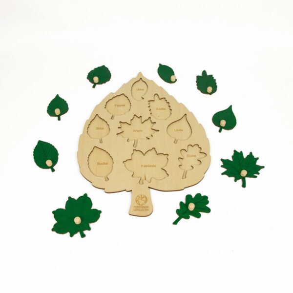 Laubblatt-Puzzle aus Holz – Bild 5