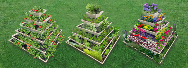 Große Pflanzpyramide aus Holz - ideal als Erdbeerpyramide, Kräuterpyramide oder Blumenpyramide – Bild 7