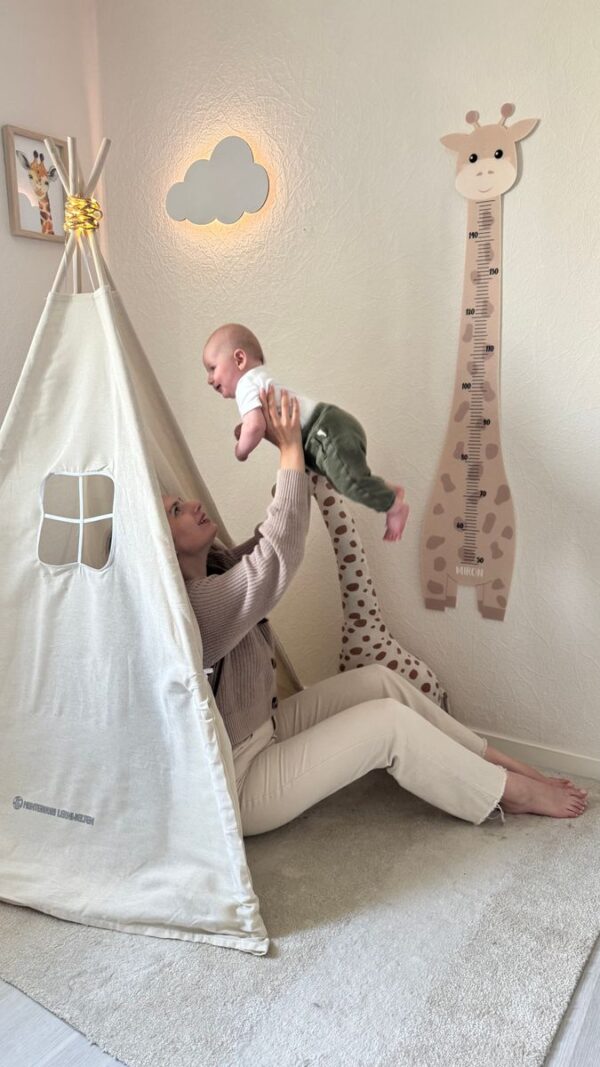 Premium Tipi Kinderzelt - Spielzelt mit gepolsterter Decke – Bild 3