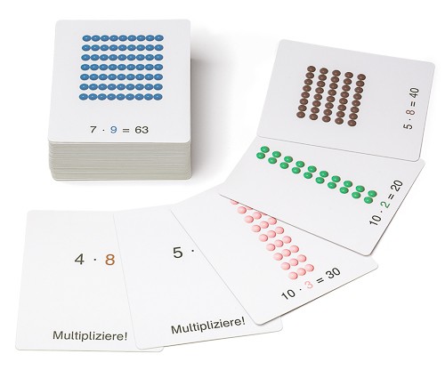 Arbeitskartei Perlenmaterial zur Multiplikation 10 webg 607