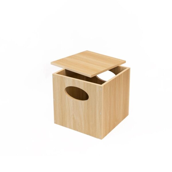 Holztruhe zum Aufbewahren und Sitzen - Spielkiste aus Holz - abwischbare Premiumqualität – Bild 2