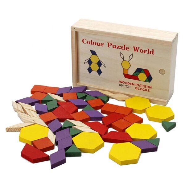 Puzzlekiste mit farbigen Formen – Bild 3