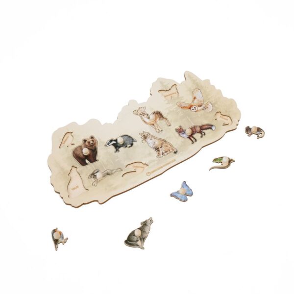 Puzzle Wildtiere aus Holz