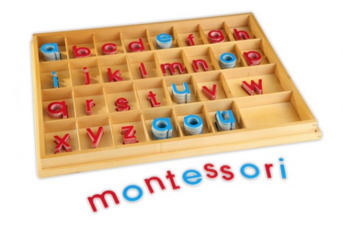 Bewegliches Alphabet - Kleinbuchstaben im Holzkasten 7 webg 821