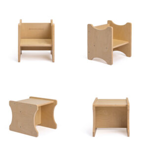 B-Ware: Kleiner Wendehocker aus Holz - abwischbare Premiumqualität