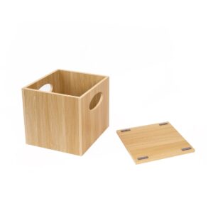 Holztruhe zum Aufbewahren und Sitzen - Spielkiste aus Holz - abwischbare Premiumqualität