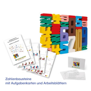 Zahlenbausteine mit Aufgabenkarten und Arbeitsblättern