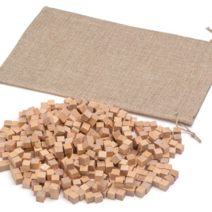 500 Holzwürfel 1x1x1 cm - Bauwürfel kantig - Rohholz