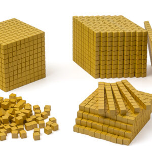 Goldenes Würfelmaterial