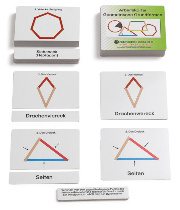 Arbeitskartei für den Geometriekasten: Geometrische Grundformen