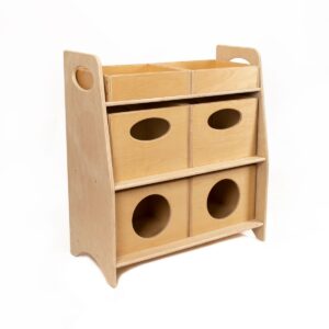 Spielzeugregal aus Holz mit Schubladen - Premiumqualität