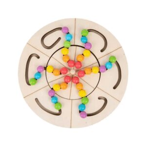 Drehscheibe mit Perlen und Aufgabenkarten