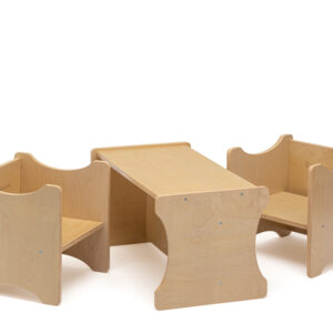 Kindersitzgruppe mit 2 großen Stühlen und einem Tisch - abwischbare Premiumqualität