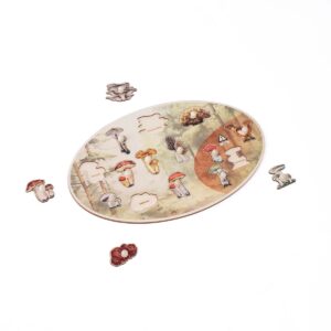 Pilze-Puzzle aus Holz